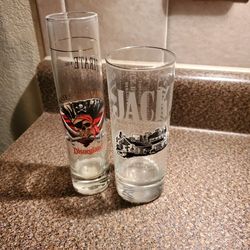 Pirates of the Caribbean  & Jack Daniel's Extra Tall Shot Glass Set