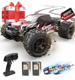 DEERC Remote Control Car High Speed RC Cars for Kids Adults 1:16 Scale 40 KM/H 4WD Off Road Monster Trucks,2.4GHz All Terrain Toy Trucks with 2 Rechar