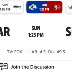 Rams Vs 49rs Tickets - NFL Game