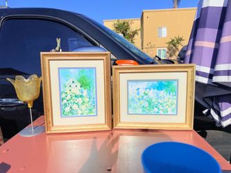 Ruth Basler Burr paintings set of two