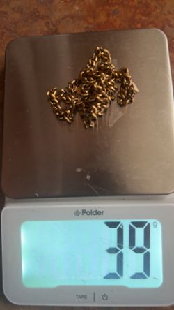 18k gold curb chain
