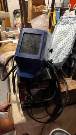 Chicago Electric Flux Wire Welder with Jackson Welding Helmet