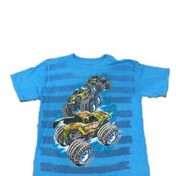 Baby / Kids Monster Truck Shirt Blue Size 5/6  