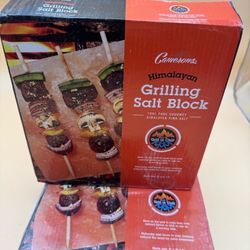 Cameron Himalayan Pink Salt Block BBQ Grilling Cooking Stone Plate 8x8” Lot of 2