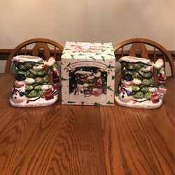 Ceramic Christmas Pitchers - 1997 Limited Edition 