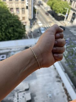 14k Men’s Women’s Ankle Tennis Bracelet Ankle Bracelet Engagement Bracelet