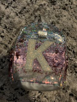 Justice Mini Sequin Backpack Letter K