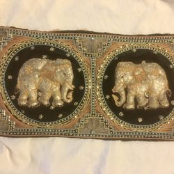 Elephant Kalaga - vintage Thai Burmese textile Art
