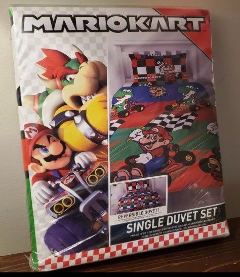 Mario Kart Single Duvet Set - Official Nintendo Licensed Product Full/Double New