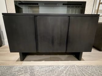Black 48” Pottery Barn Buffet Cabinet