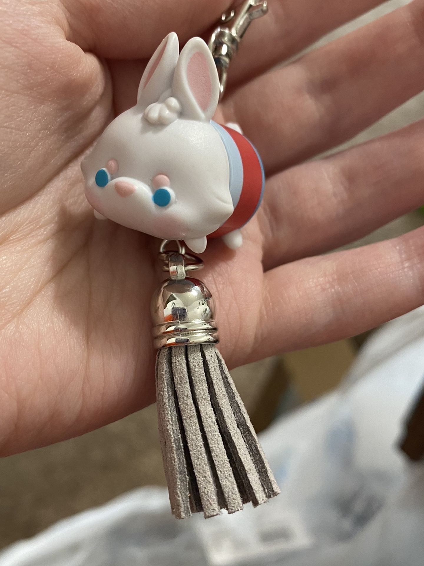 Disney Tsum Tsum White Rabbit From Alice In Wonderland Keychain