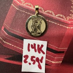 14K Solid Gold Pendant For Wedding 2.5Gr