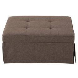 Folding ottoman sleeper bed chair Dark Brown Color