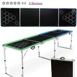  Portable Glow Pong  Table With Cups