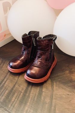 Baby leather winter boots (real fur)