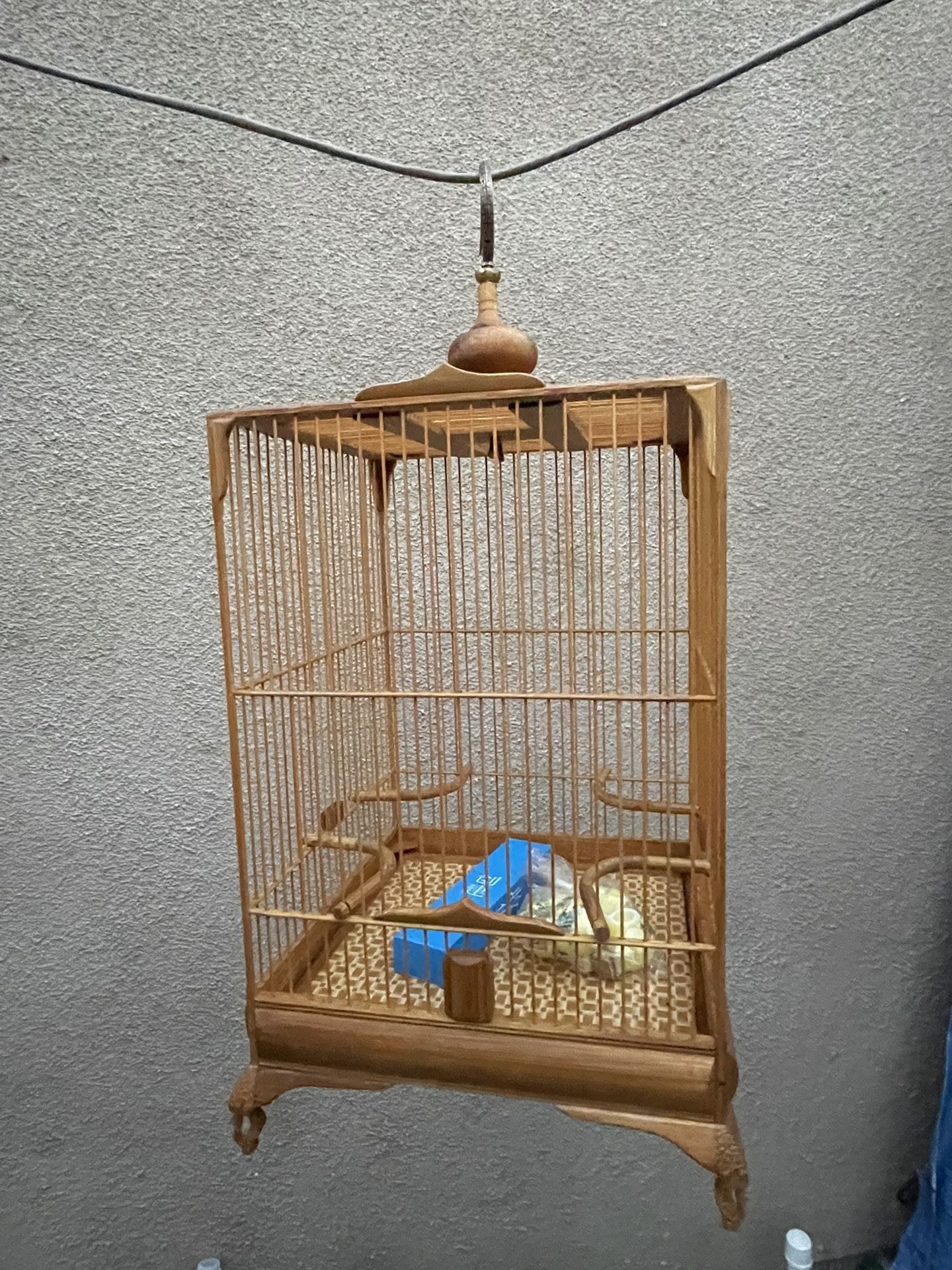 bamboo bird cage for small bird