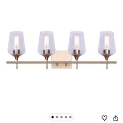 4-Light Gold Vanity Light Fixture