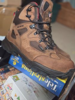 RED WING #6674 Aluminum Safety Toe Waterproof Work Boots 13 E2 Extra Wide