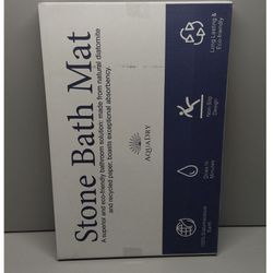 AquaDry Stone Bath Mat - Diatomaceous Stone Shower Mat, Ultra-Absorbent, Non-Slip, Eco-Friendly Large Stone Bath Mat, Diatomaceous Earth Bath Mat Larg