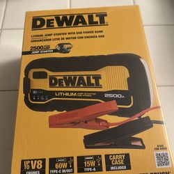 Dewalt  2500jump starter $160