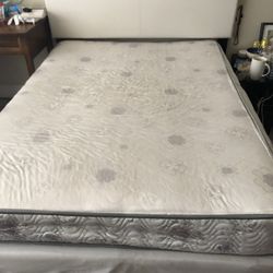 Full Size Bed Frame With Spring Box & Mattress 