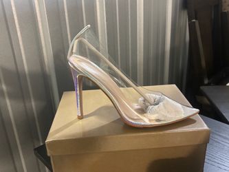 Clear PVC Pointed-Toe Stiletto Heels
