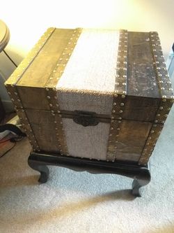 Chest on stand decor storage