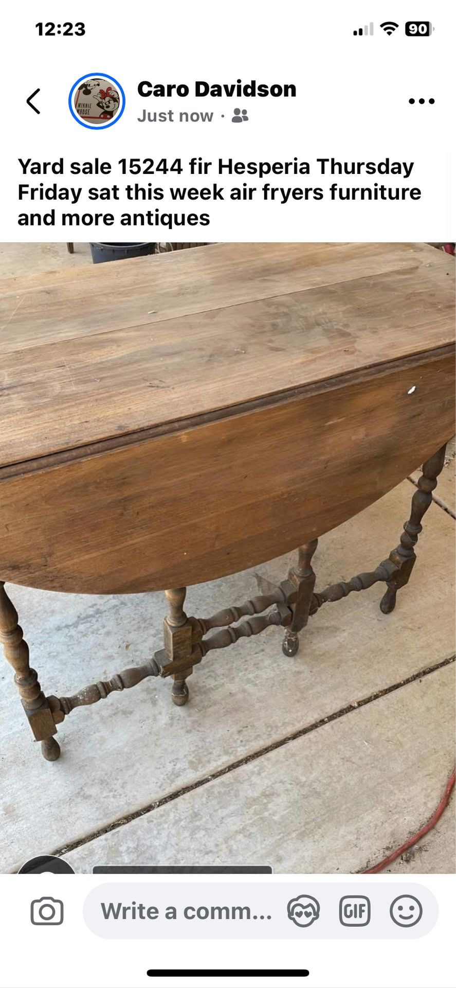 Antique Table 85 Yard Sale 15244 Fir Hesperia Today And