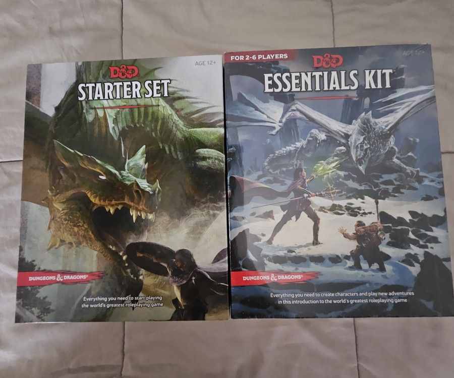 Dungeon and Dragons Starter Kit and Brand New Essentials Kit