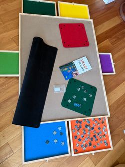 Puzzle board - rotates - 6 drawers