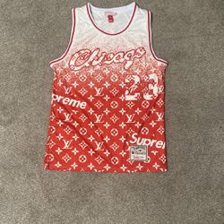 Supreme X LV X Mitchell & Ness Chicago Bulls Michael Jordan Jersey  Men’s Small 