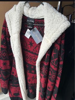 Harry Potter Sherpa-Lined Cardigan Sweater XL