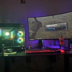 (Price Negotiable) Gaming pc and Curved Monitor
