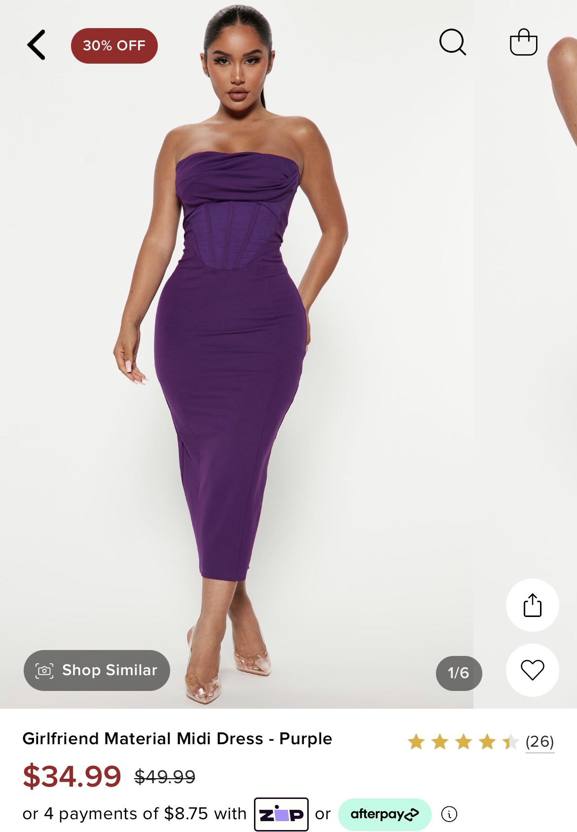 Purple Corset Midaxi Dress