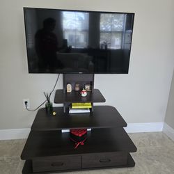 TV Stand Ameriwood Galaxy hasta 70” con base y gavetas – Espresso