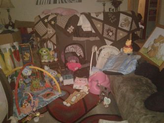 A lot of baby stuff