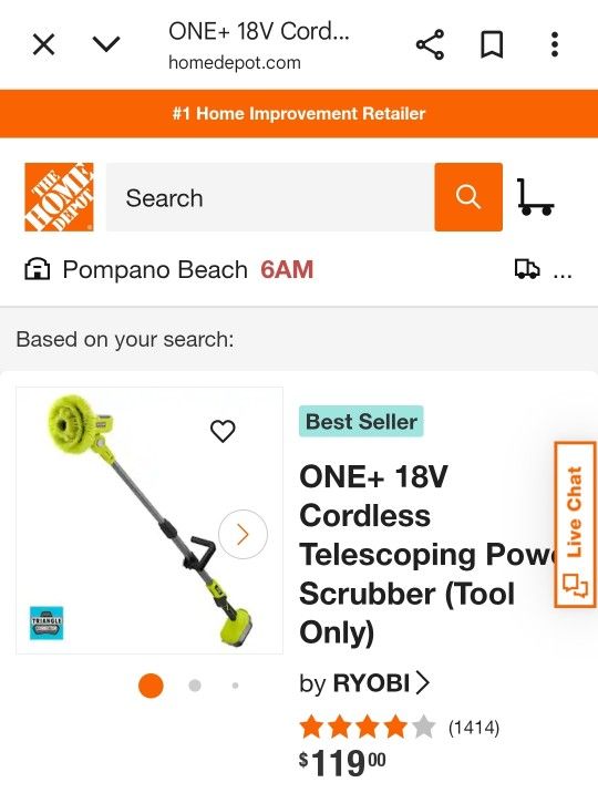Ryobi telescoping power scrubber