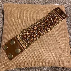 Metallic And Gold Tone Bracelet 