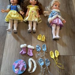 Disney Princess Dolls, Qty 3