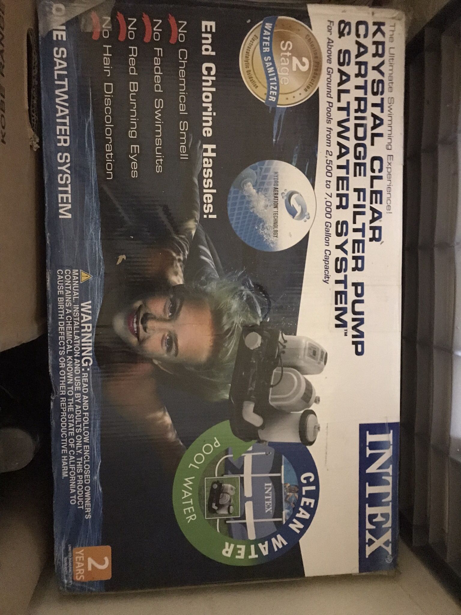 Intex Krystal Clear Cartridge Filter Pump and Saltwater System