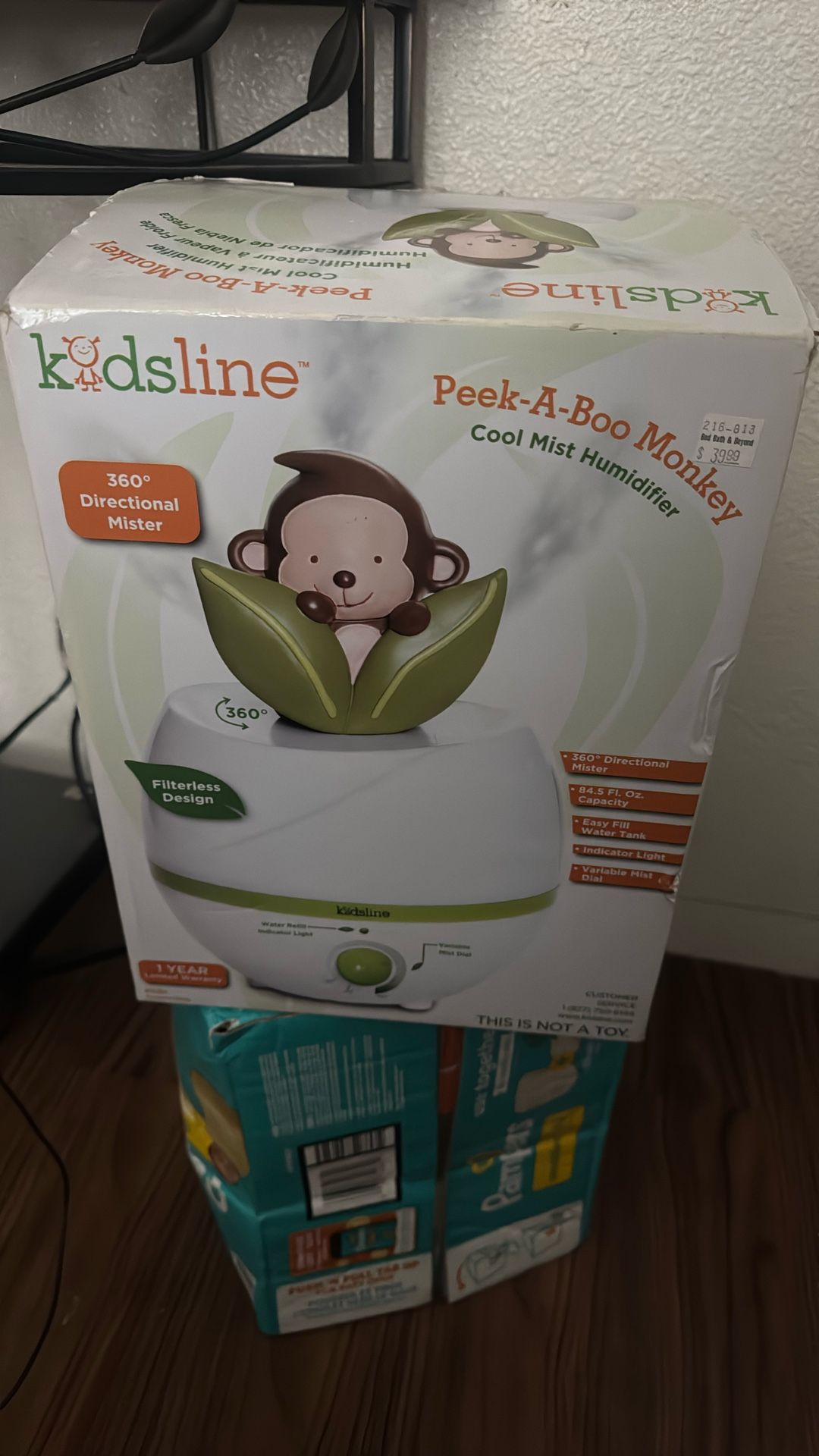 Kidsline Peek A Boo Monkey Cool Mist humidifier