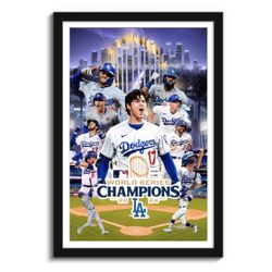 Los Angeles LA Dodgers Poster With Frame 20x30 inch
