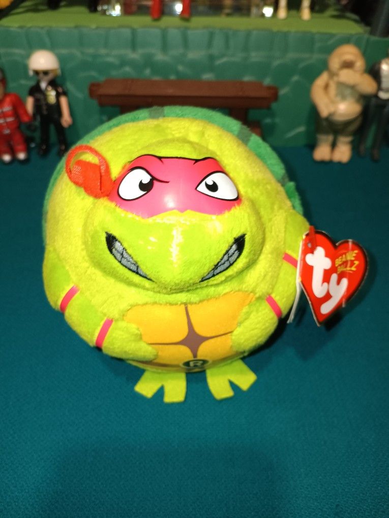 Ty Beanie Balls" Teenage Mutant Ninja Turtle " 2014 Rafael