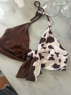 Cow print top