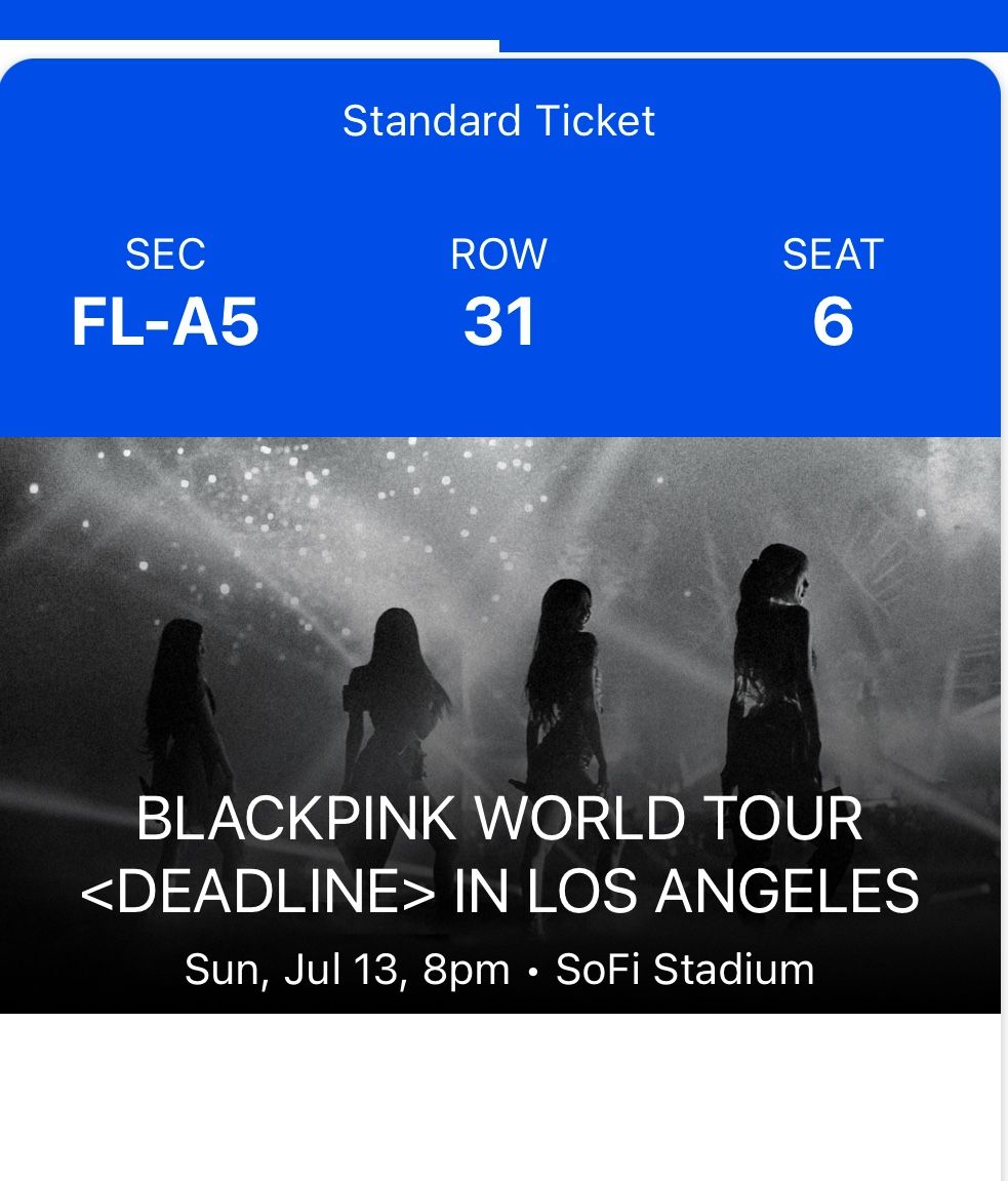 Blackpink Ticket 