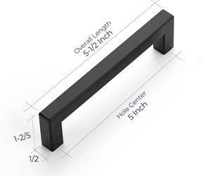 Ravinte 30 Pack 5 Inch Kitchen Square Cabinet Handles Matte Black Pulls Drawer Hardware for Cabinets Cupboard
