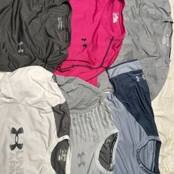 Men's 2XL Under Armour - 5 short sleeves, one long sleeve Fuscia color, $60 cash 