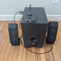 Logitech Subwoofer And Speakers