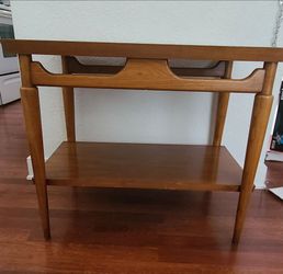vintage mid-century modern two-tier end table from the Lane Copenhagen collection