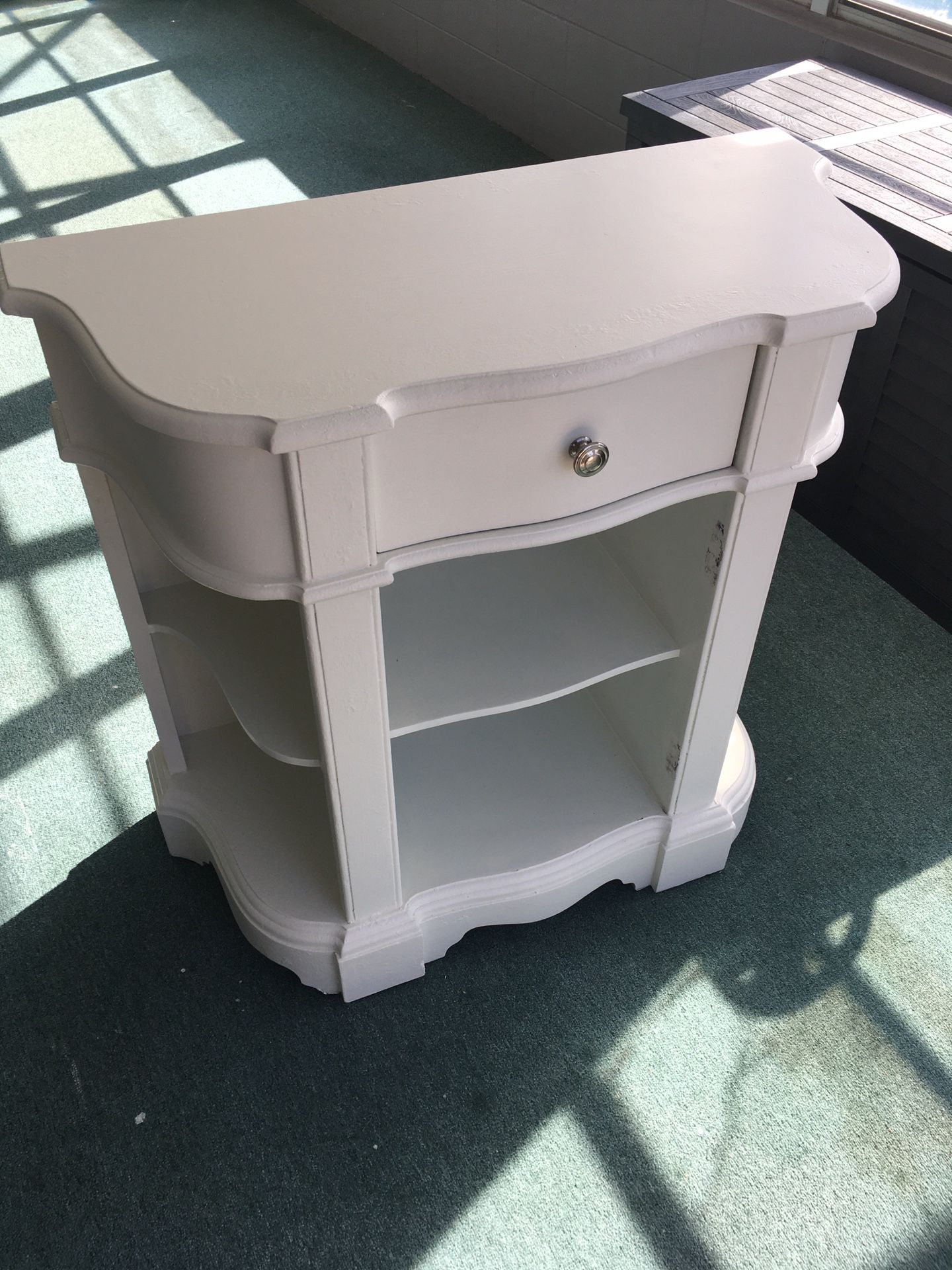 White Entry Table Cabinet 